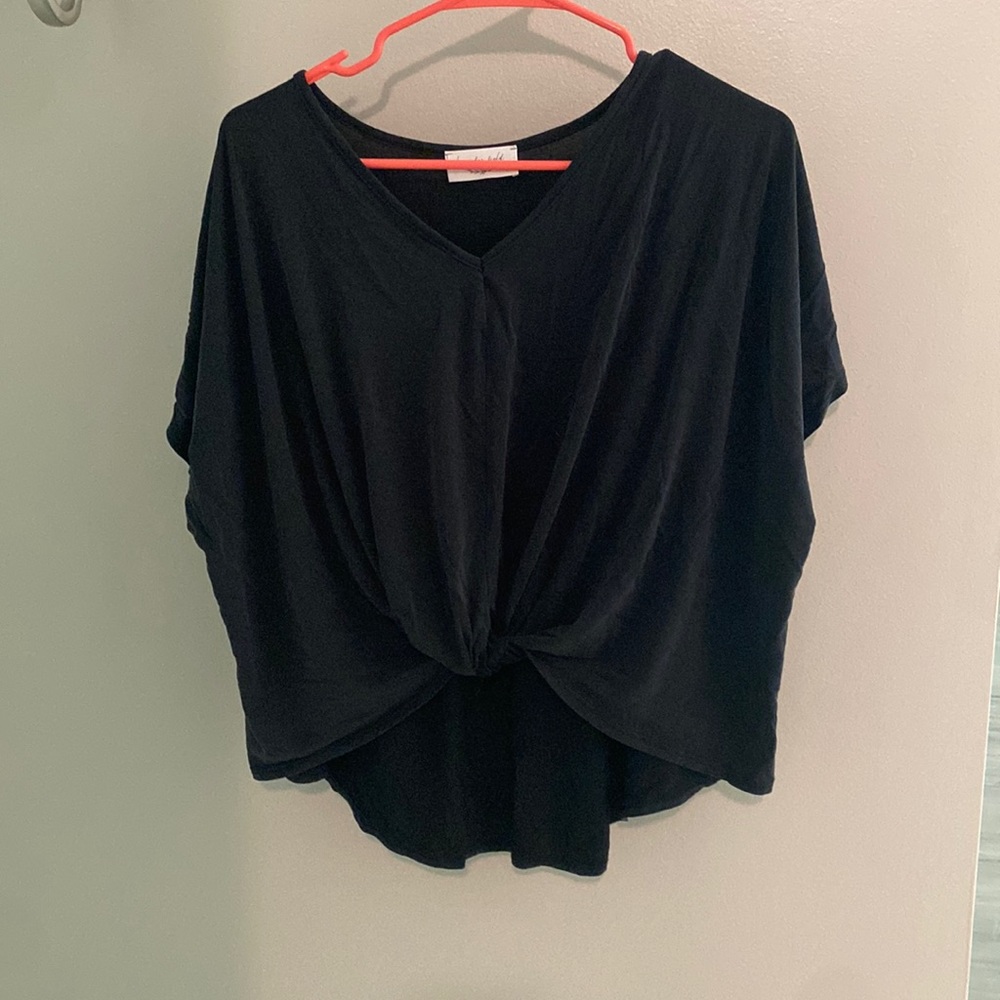 Black tie waist t shirt